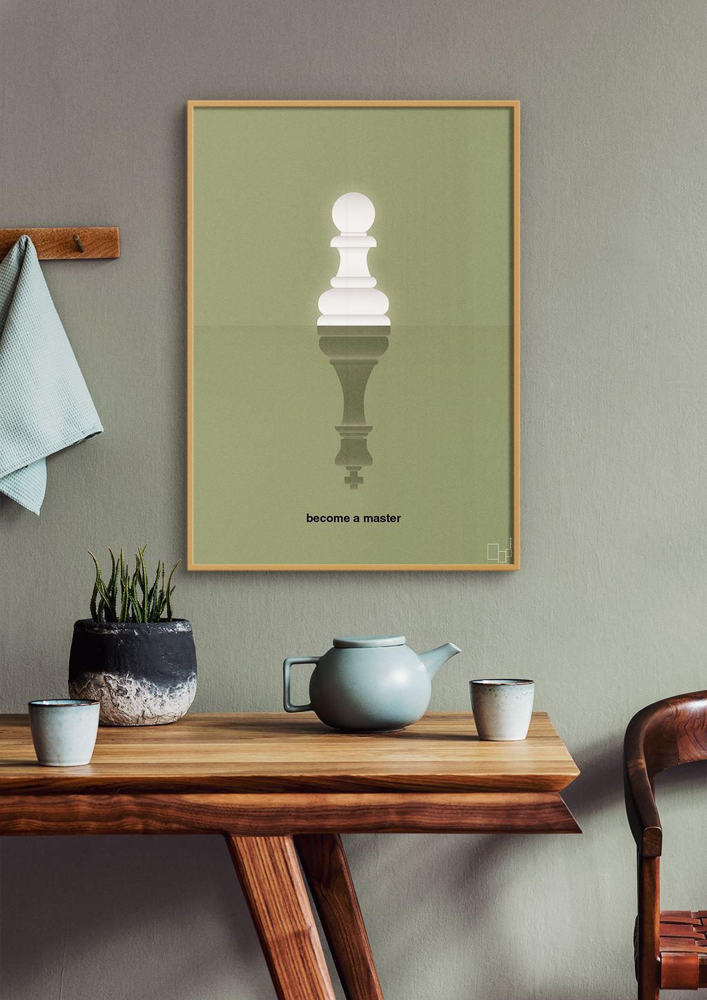 plakat: spillebrik - become a master - battleship gray-Brætspil-A1two3