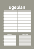 plakat: ugeplan til 2 personer - battleship gray-Planer-A1two3