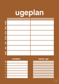 plakat: ugeplan til 2 personer - cognac-Planer-A1two3