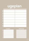 plakat: ugeplan til 2 personer - creamy mushroom-Planer-A1two3