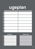 plakat: ugeplan til 2 personer - graphic charcoal-Planer-A1two3