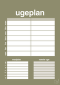 plakat: ugeplan til 2 personer - misty forrest-Planer-A1two3