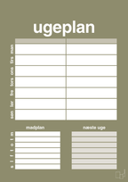 plakat: ugeplan til 2 personer - misty forrest-Planer-A1two3