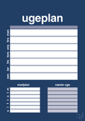 plakat: ugeplan til 1 person - lapis blue-Planer-A1two3