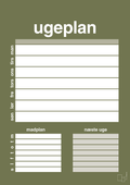plakat: ugeplan til 1 person - secret meadow-Planer-A1two3