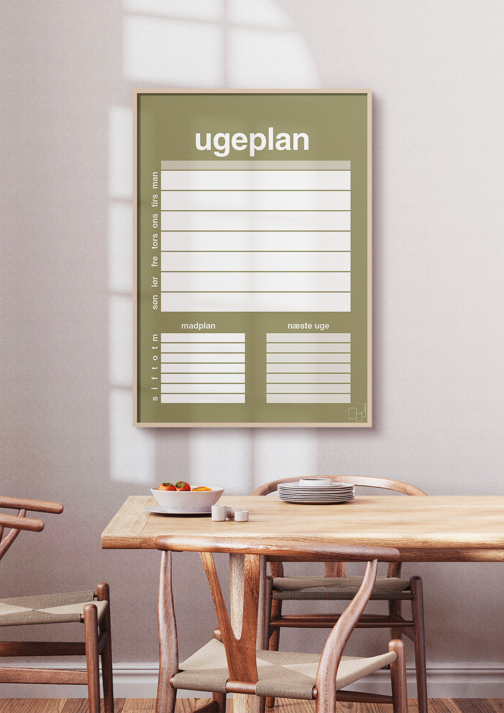 plakat: ugeplan til 1 person - painters white-Planer-A1two3