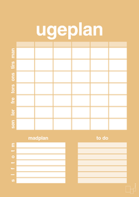plakat: ugeplan med to-do liste til 6 personer - charismatic