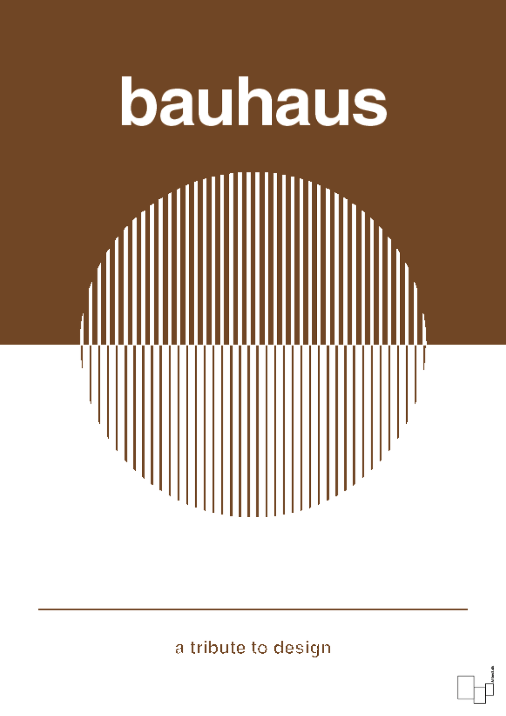 plakat: bauhaus #1 - dark brown-bauhaus-A1two3