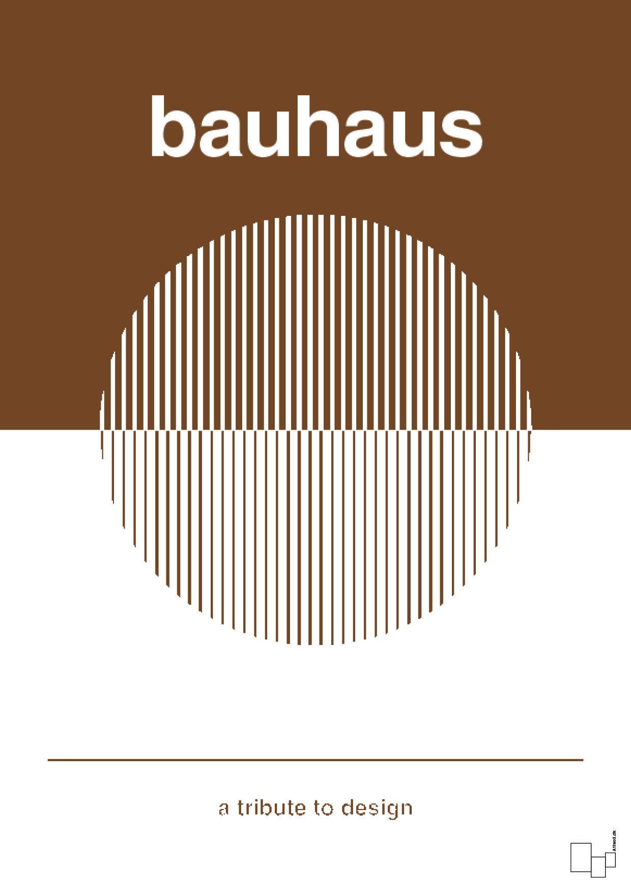 plakat: bauhaus #1 - dark brown-bauhaus-A1two3