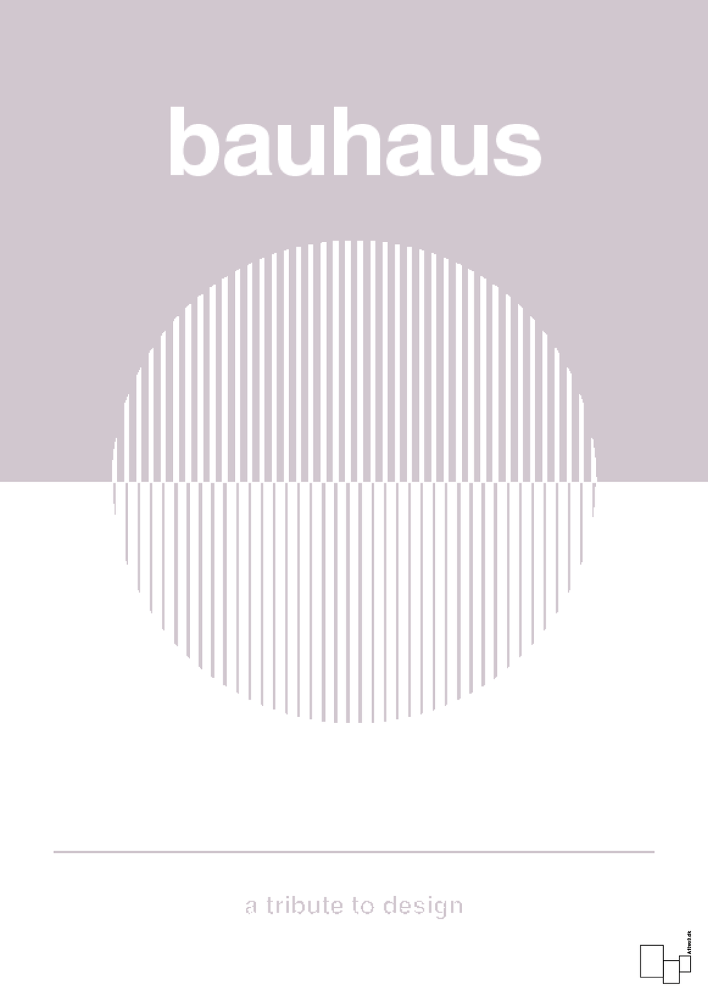 plakat: bauhaus #1 - dusty lilac-bauhaus-A1two3