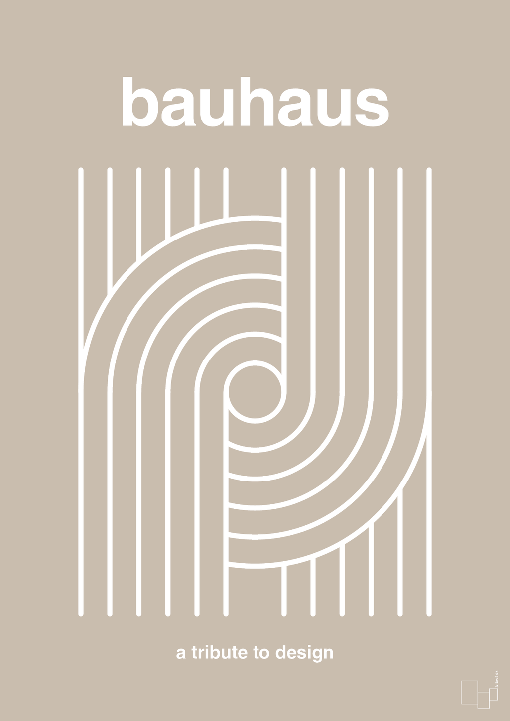 plakat: bauhaus #2 - creamy mushroom-bauhaus-A1two3