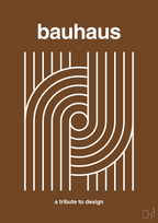 plakat: bauhaus #2 - dark brown-bauhaus-A1two3