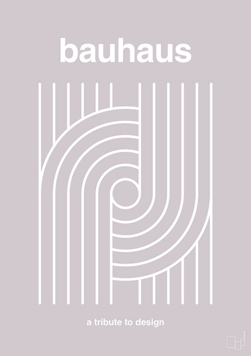 plakat: bauhaus #2 - dusty lilac-bauhaus-A1two3