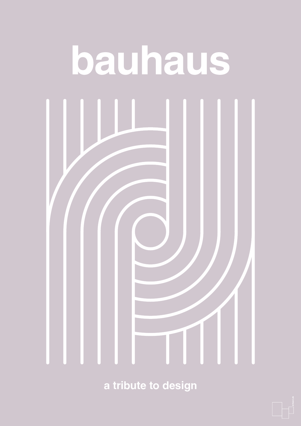 plakat: bauhaus #2 - dusty lilac-bauhaus-A1two3