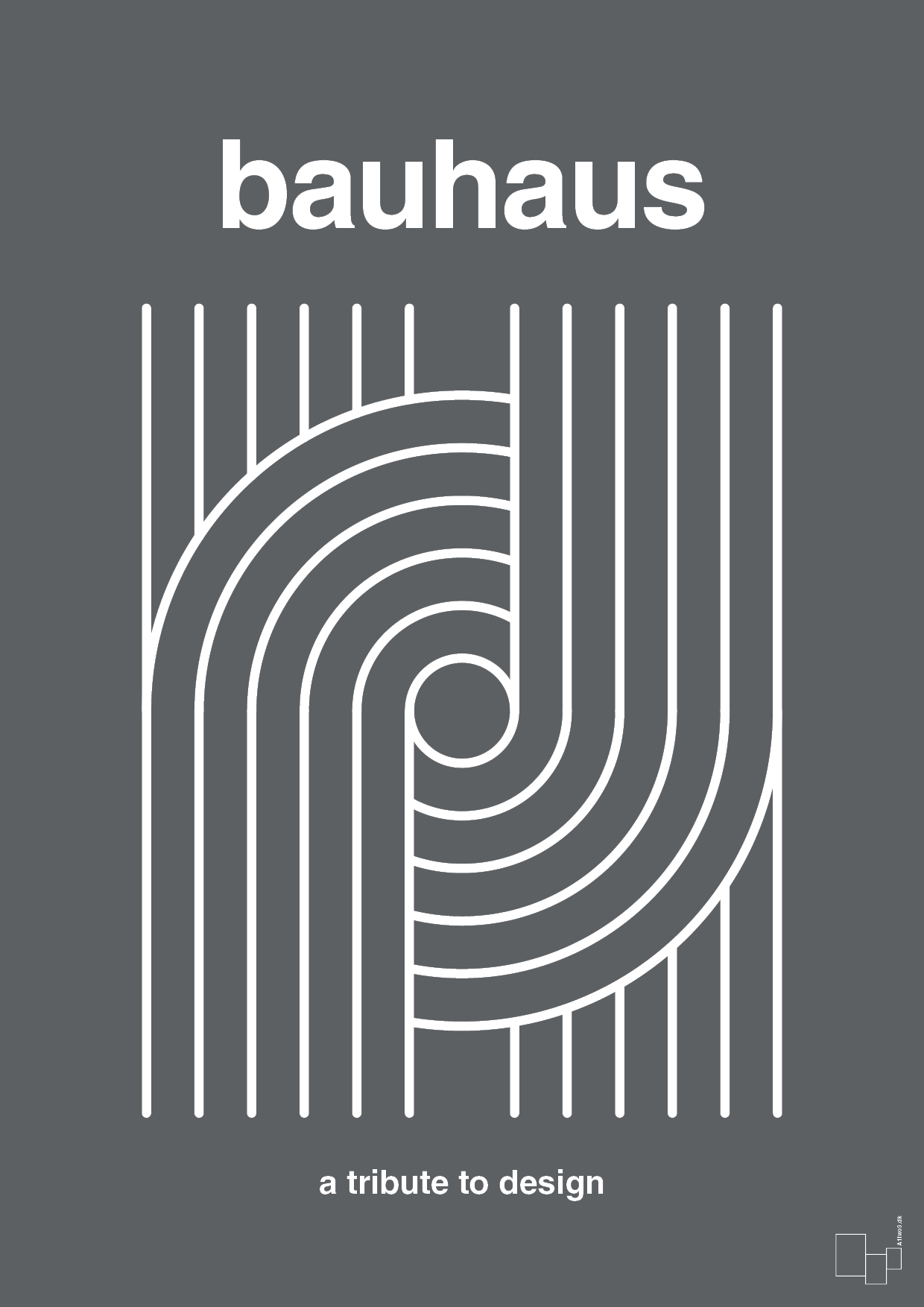 plakat: bauhaus #2 - graphic charcoal-bauhaus-A1two3