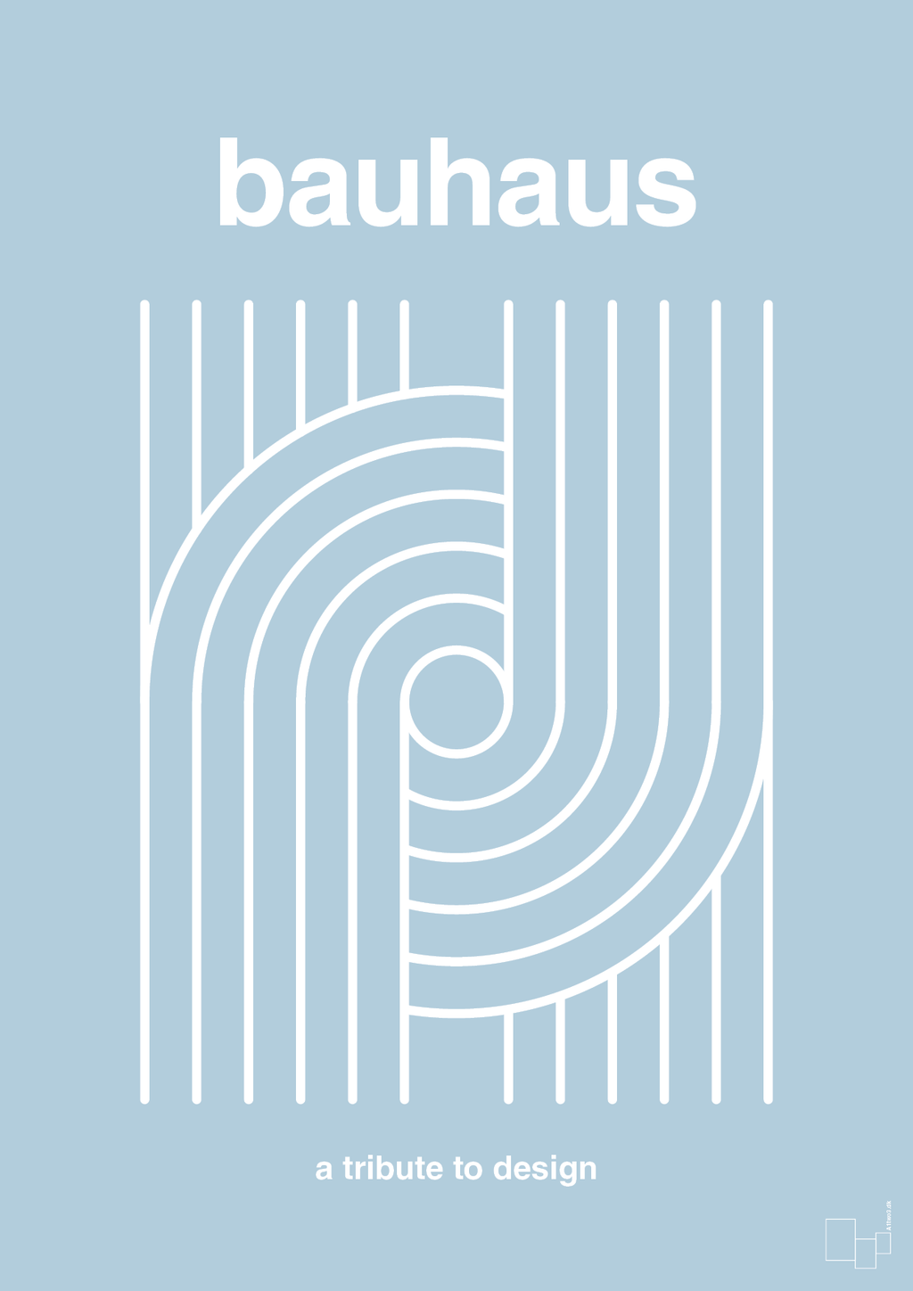 plakat: bauhaus #2 - heavenly blue-bauhaus-A1two3