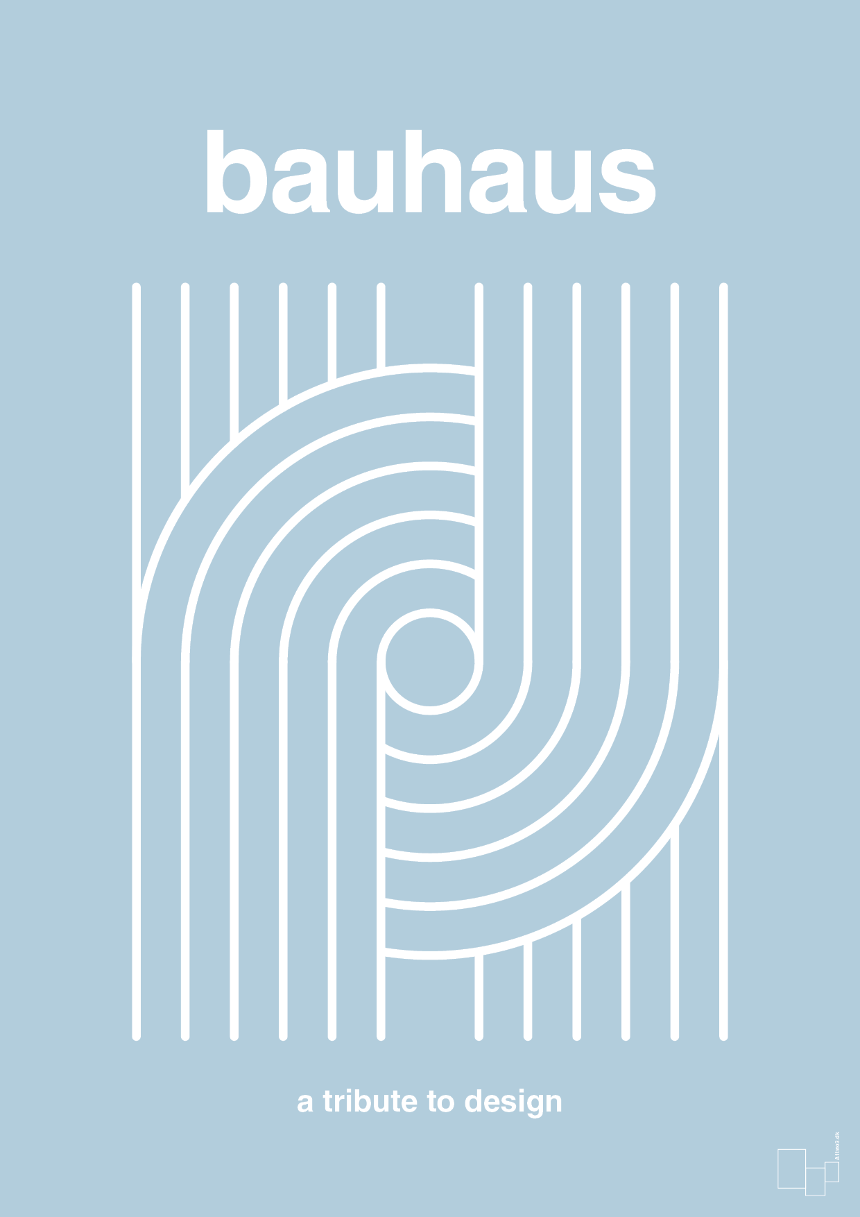 plakat: bauhaus #2 - heavenly blue-bauhaus-A1two3