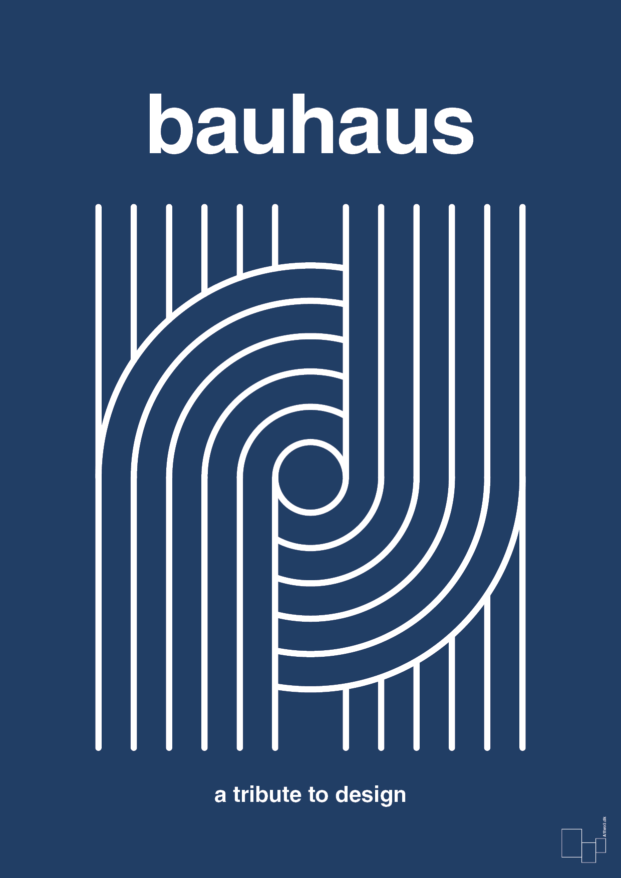 plakat: bauhaus #2 - lapis blue-bauhaus-A1two3