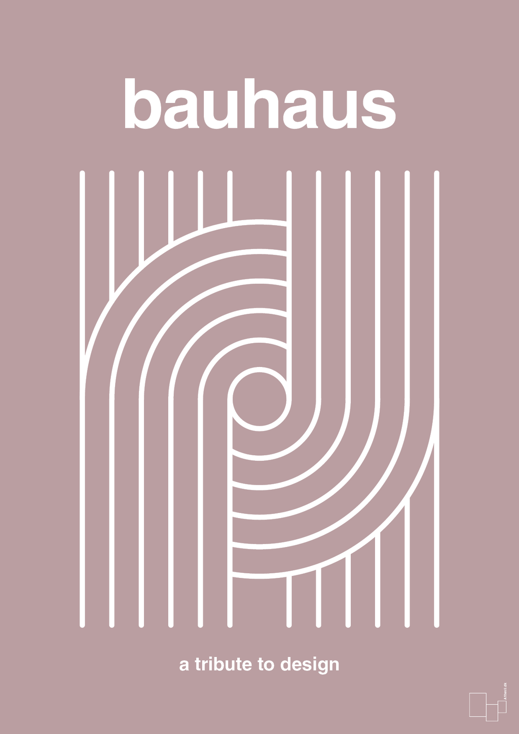 plakat: bauhaus #2 - light rose-bauhaus-A1two3