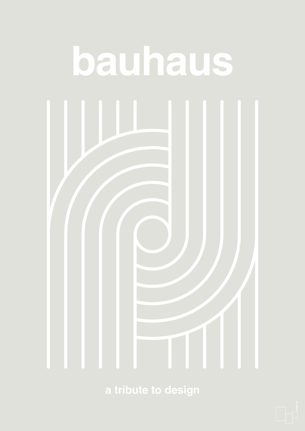 plakat: bauhaus #2 - painters white-bauhaus-A1two3