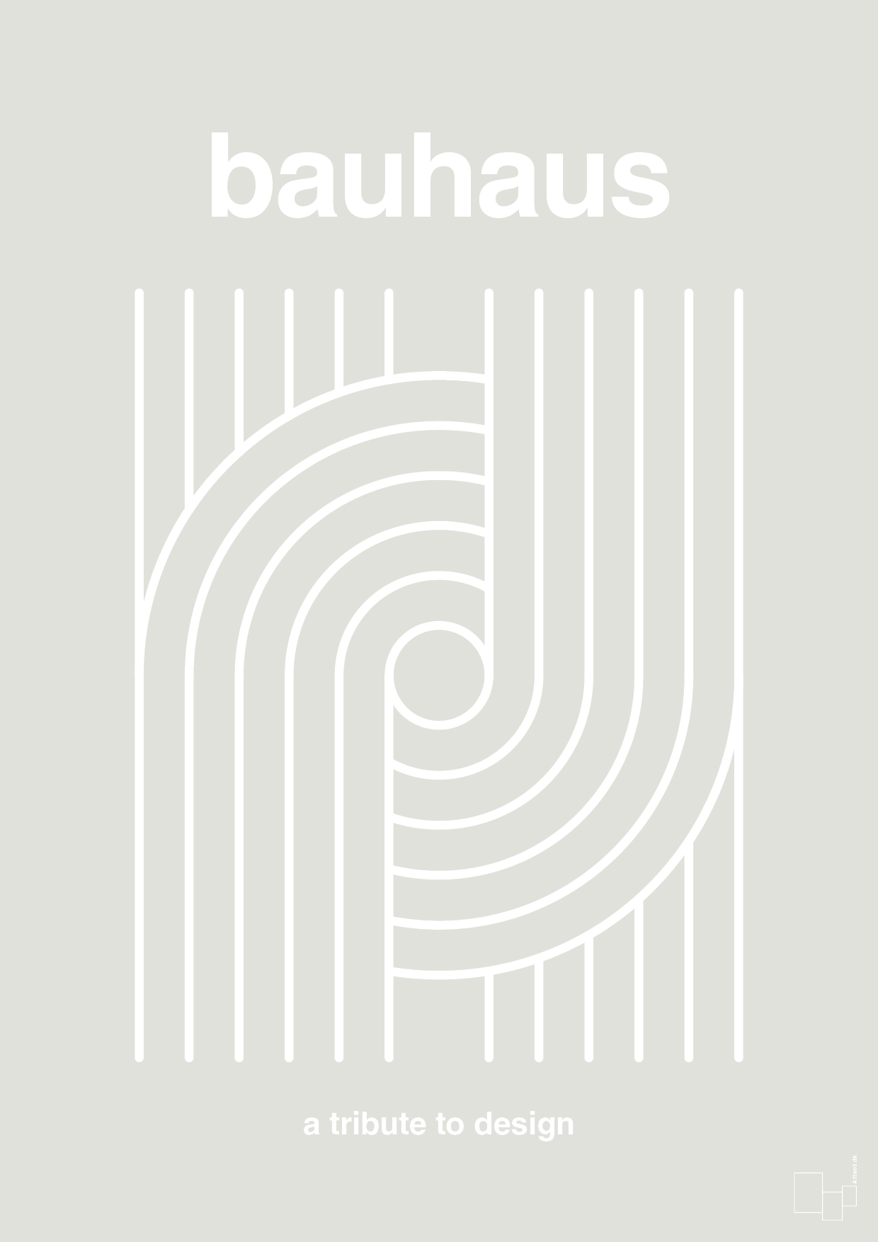 plakat: bauhaus #2 - painters white-bauhaus-A1two3