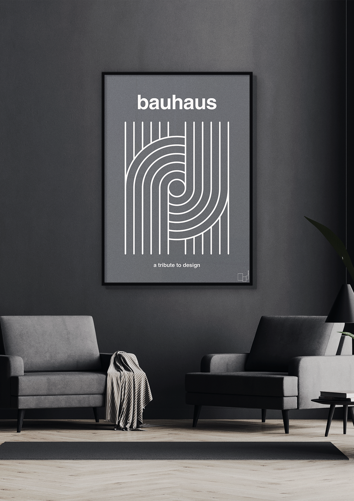 plakat: bauhaus #2 - graphic charcoal-bauhaus-A1two3