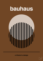 plakat: bauhaus #3 - dark brown-bauhaus-A1two3