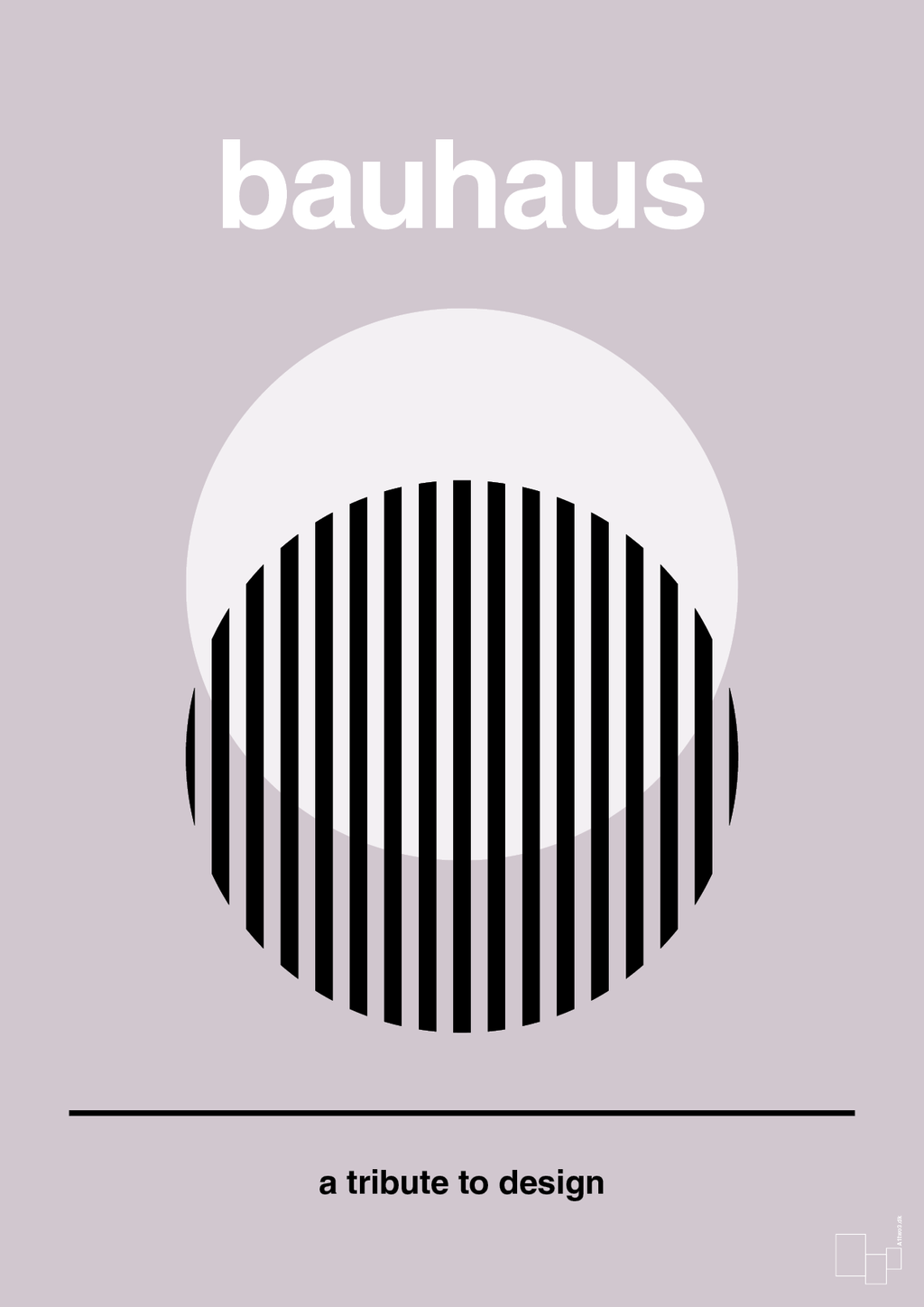 plakat: bauhaus #3 - dusty lilac-bauhaus-A1two3