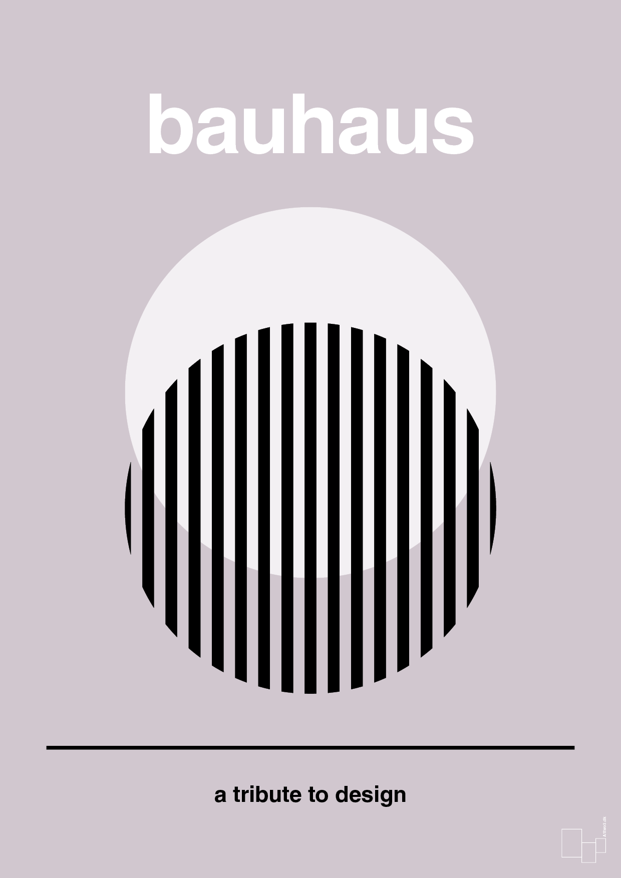 plakat: bauhaus #3 - dusty lilac-bauhaus-A1two3