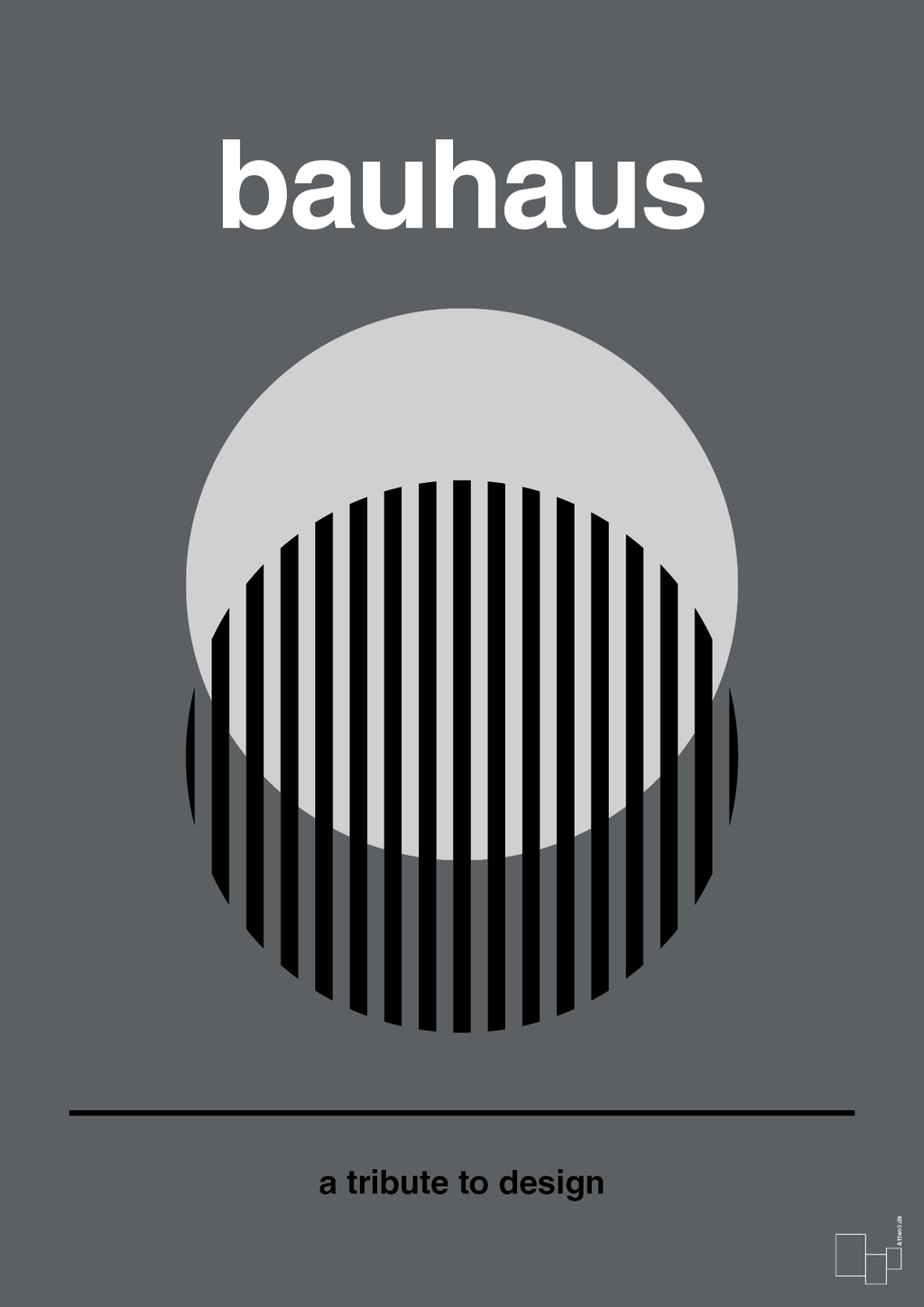 plakat: bauhaus #3 - graphic charcoal-bauhaus-A1two3