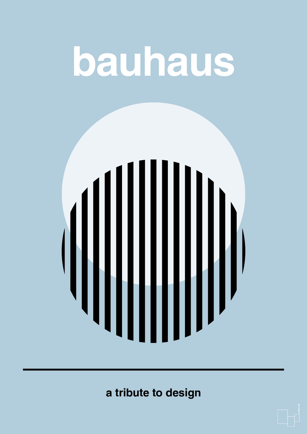 plakat: bauhaus #3 - heavenly blue-bauhaus-A1two3