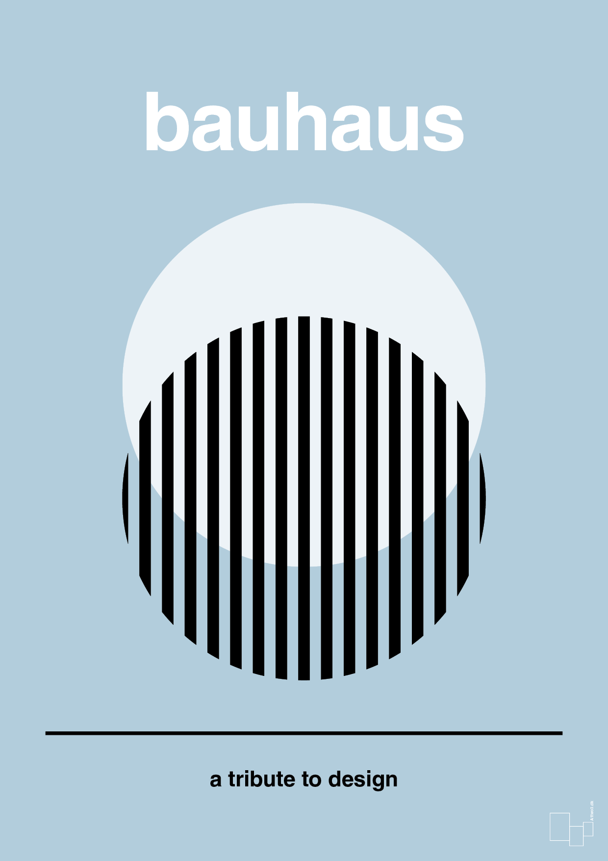 plakat: bauhaus #3 - heavenly blue-bauhaus-A1two3