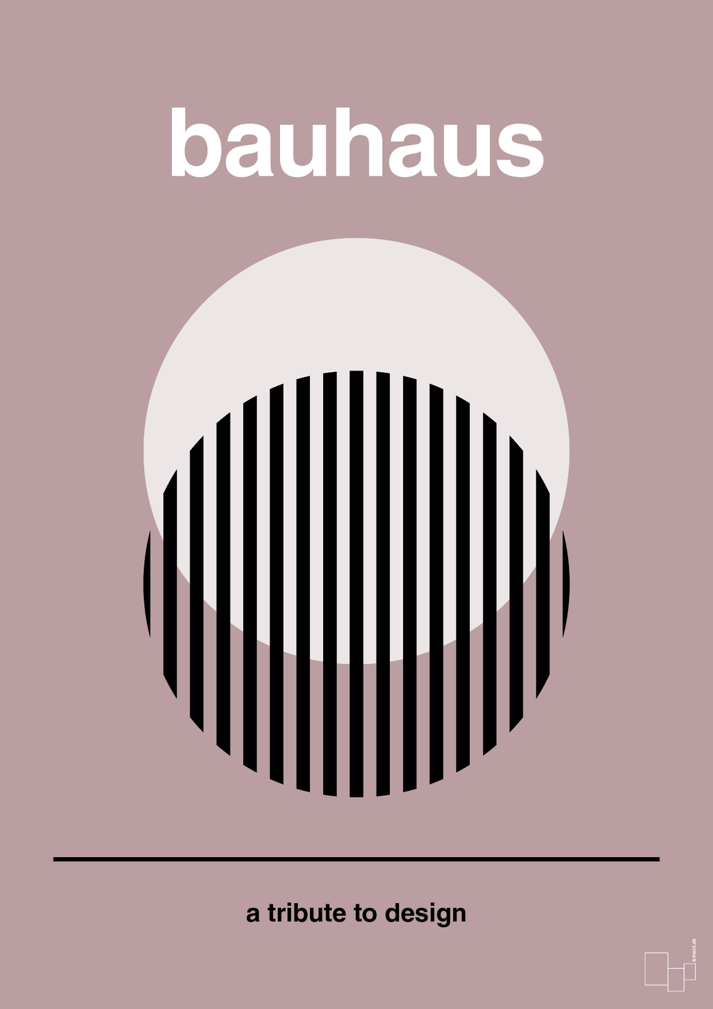 plakat: bauhaus #3 - light rose-bauhaus-A1two3