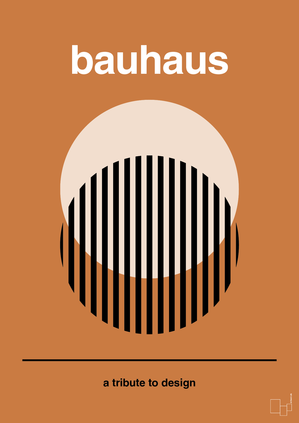 plakat: bauhaus #3 - rumba orange-bauhaus-A1two3