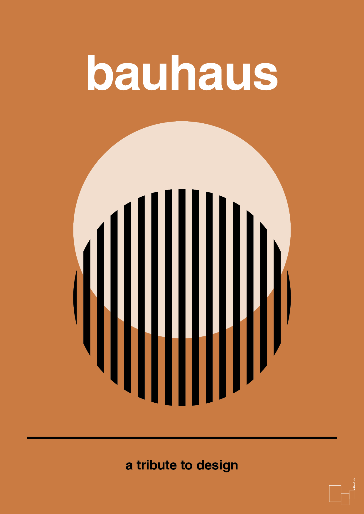 plakat: bauhaus #3 - rumba orange-bauhaus-A1two3