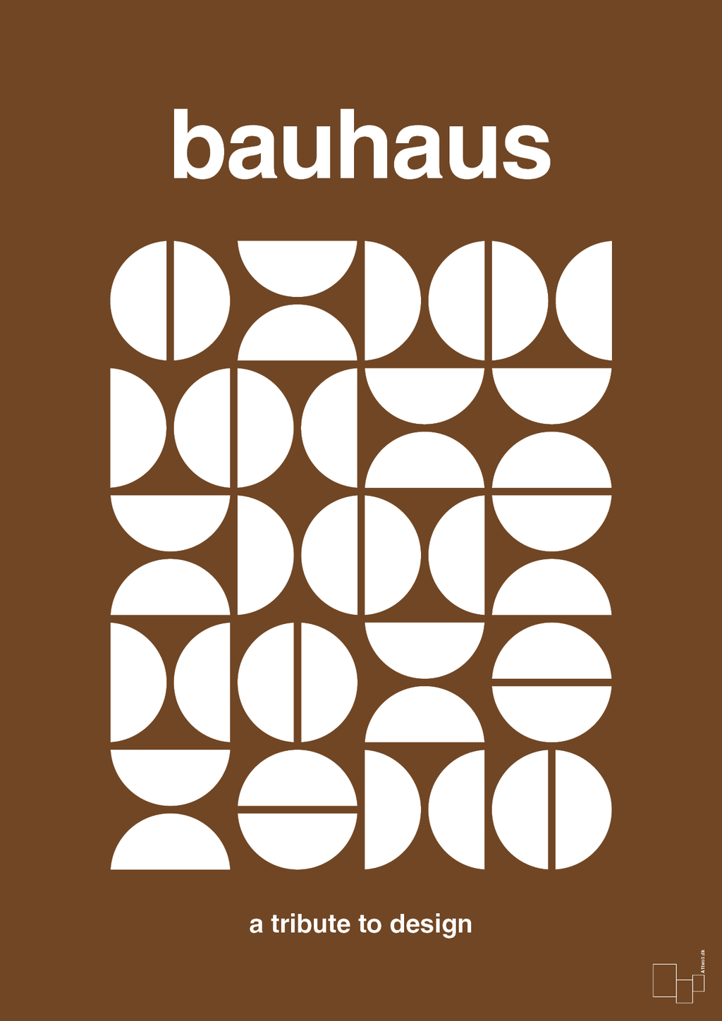 plakat: bauhaus #4 - dark brown-bauhaus-A1two3