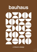 plakat: bauhaus #4 - dark brown-bauhaus-A1two3