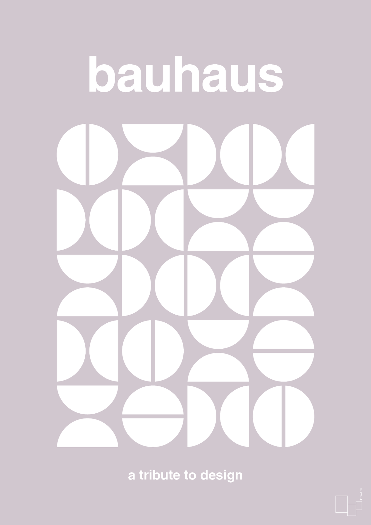 plakat: bauhaus #4 - dusty lilac-bauhaus-A1two3