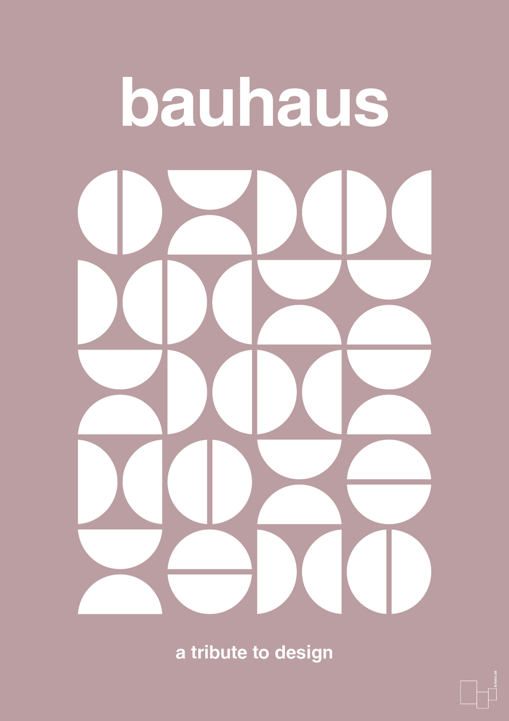 plakat: bauhaus #4 - light rose-bauhaus-A1two3