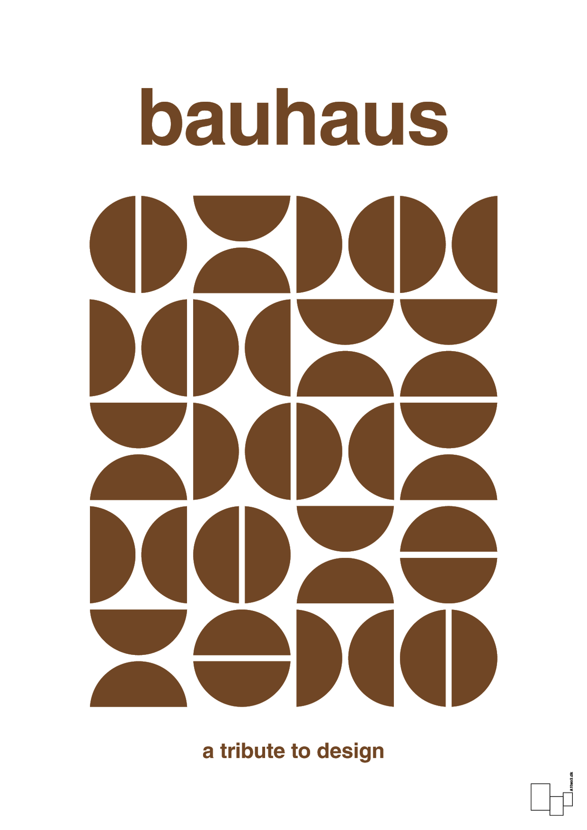 plakat: bauhaus #5 - dark brown-bauhaus-A1two3
