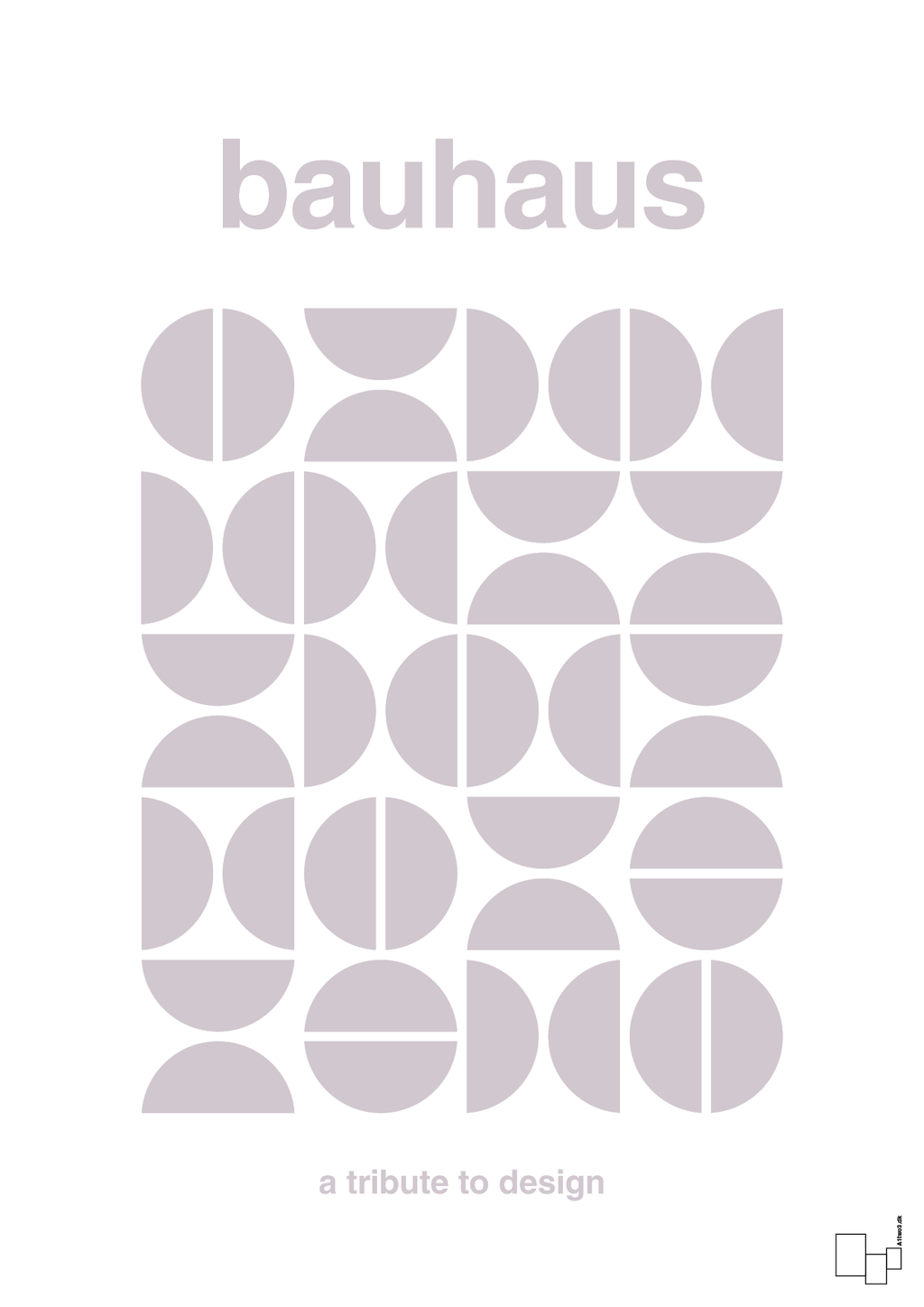 plakat: bauhaus #5 - dusty lilac-bauhaus-A1two3