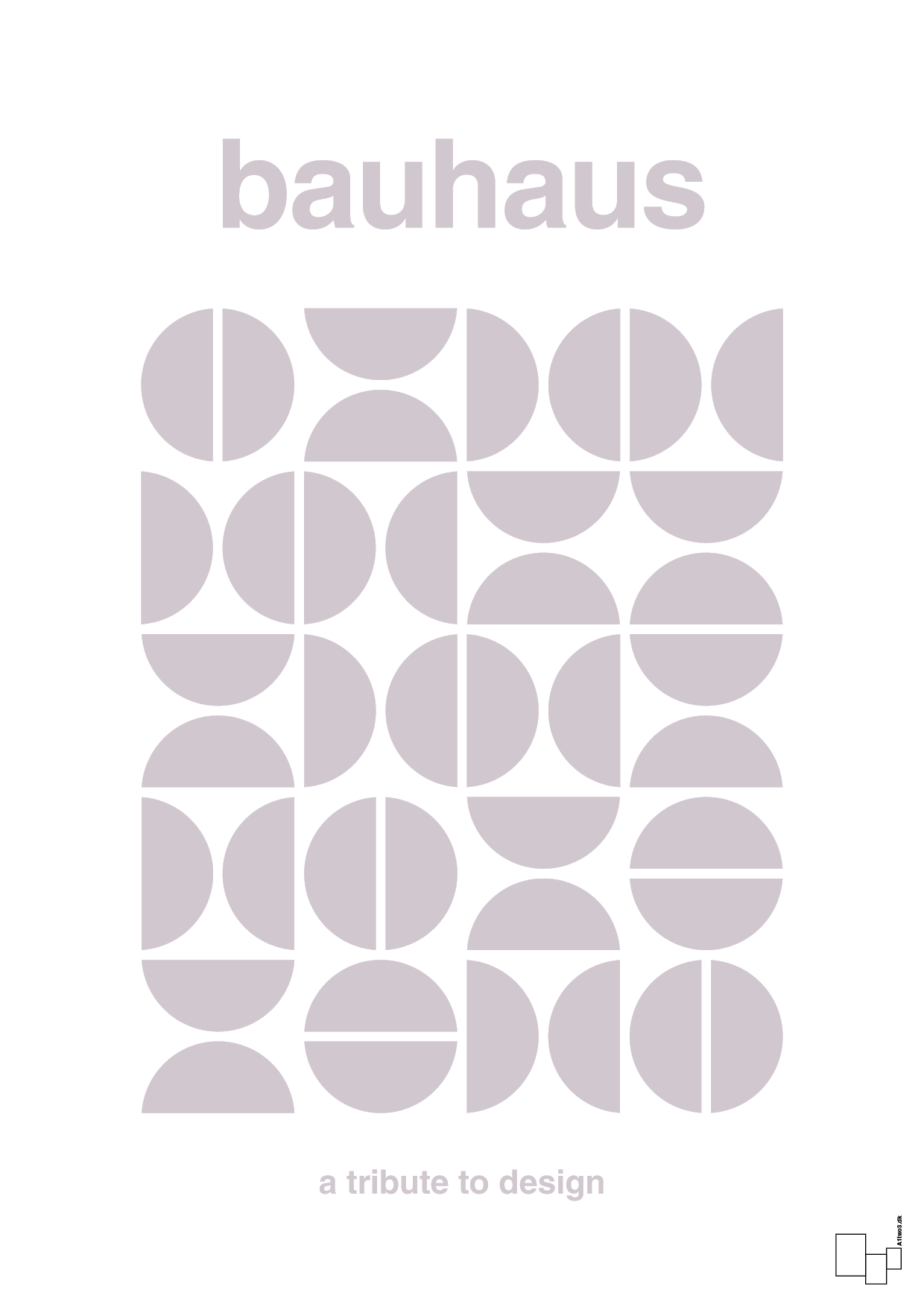 plakat: bauhaus #5 - dusty lilac-bauhaus-A1two3