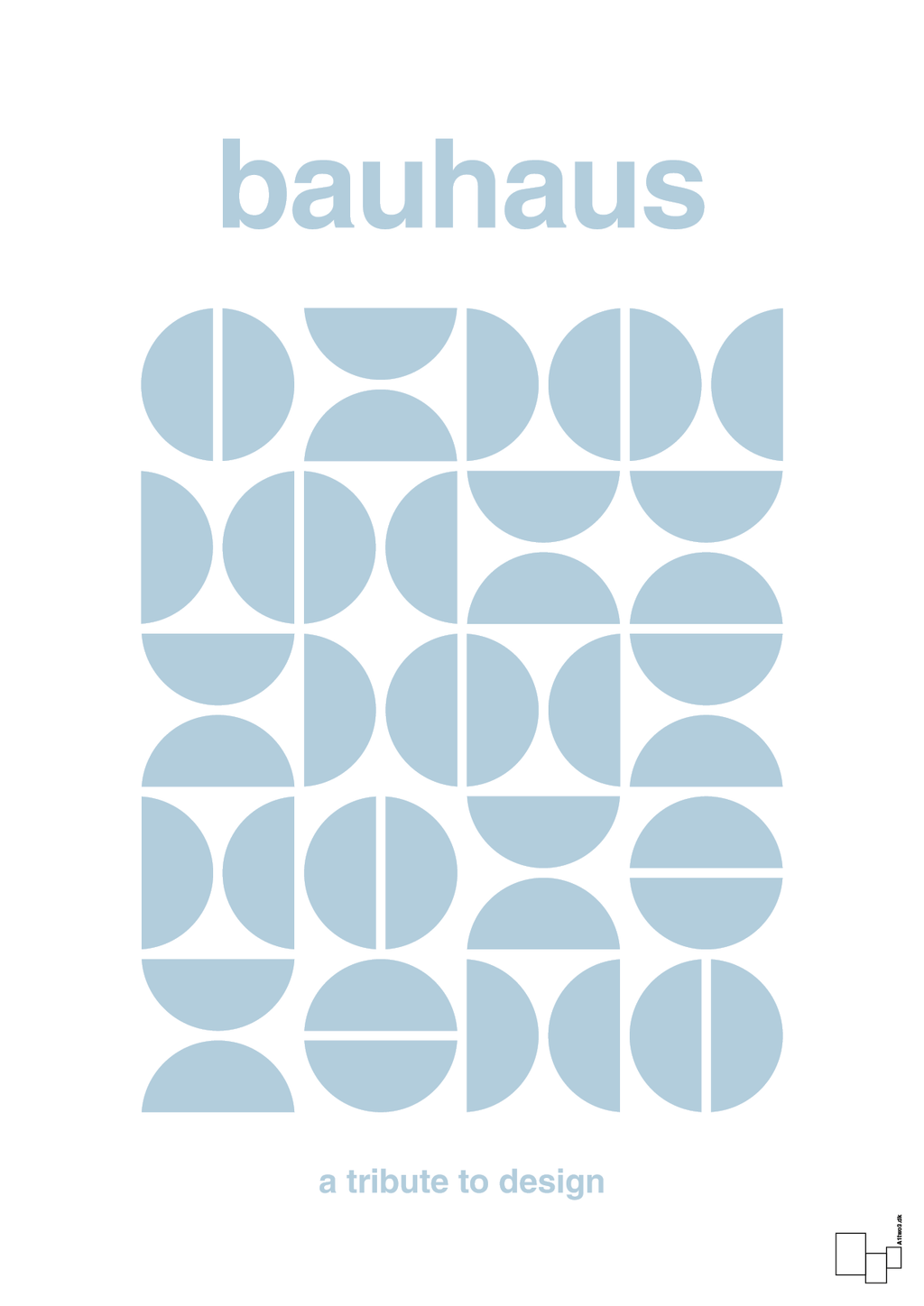 plakat: bauhaus #5 - heavenly blue-bauhaus-A1two3