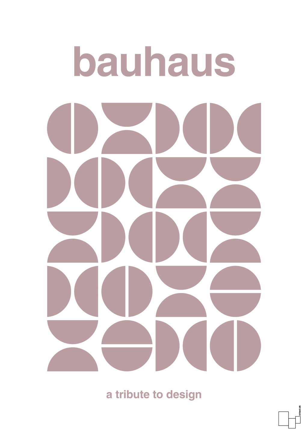 plakat: bauhaus #5 - light rose-bauhaus-A1two3