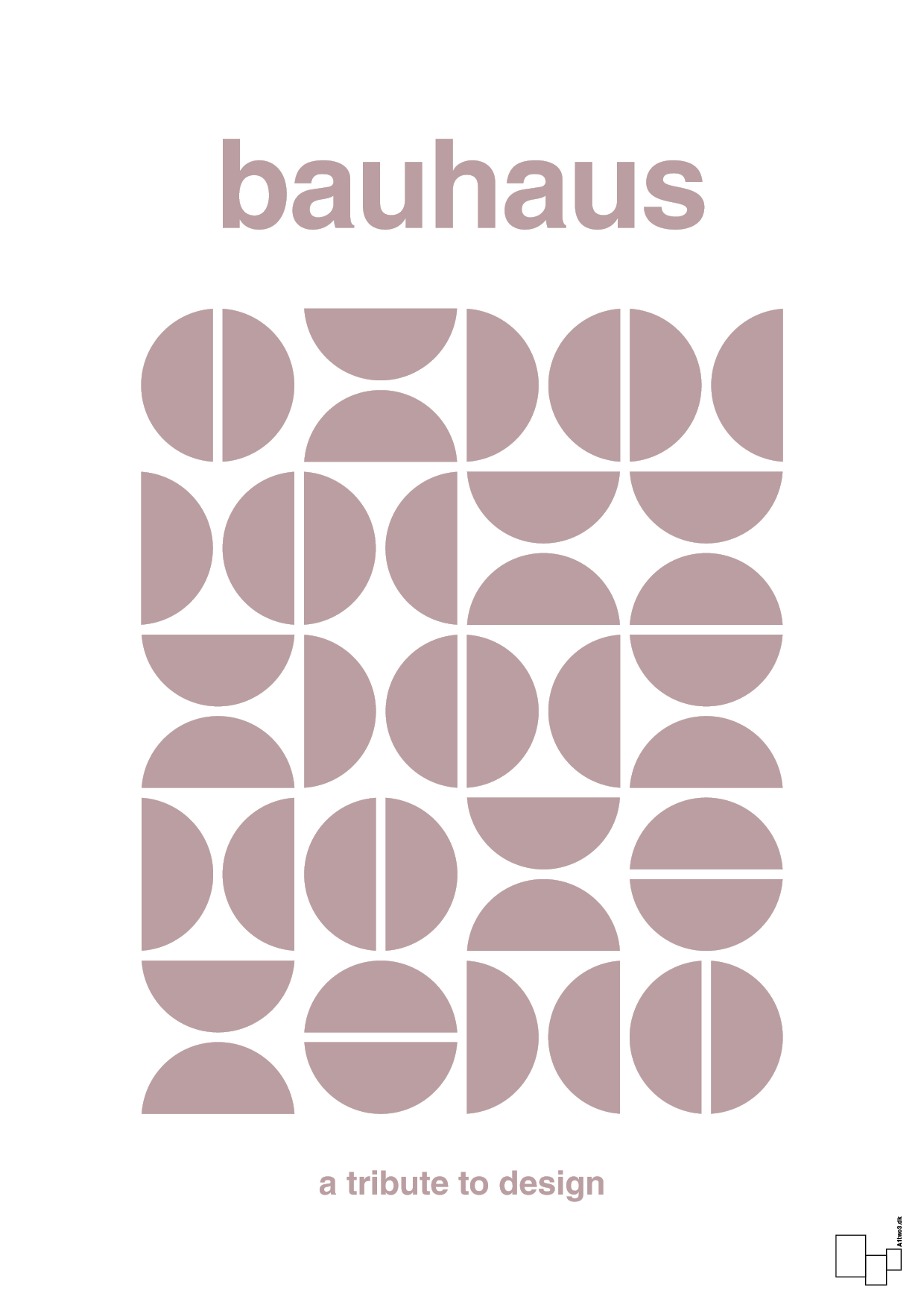 plakat: bauhaus #5 - light rose-bauhaus-A1two3