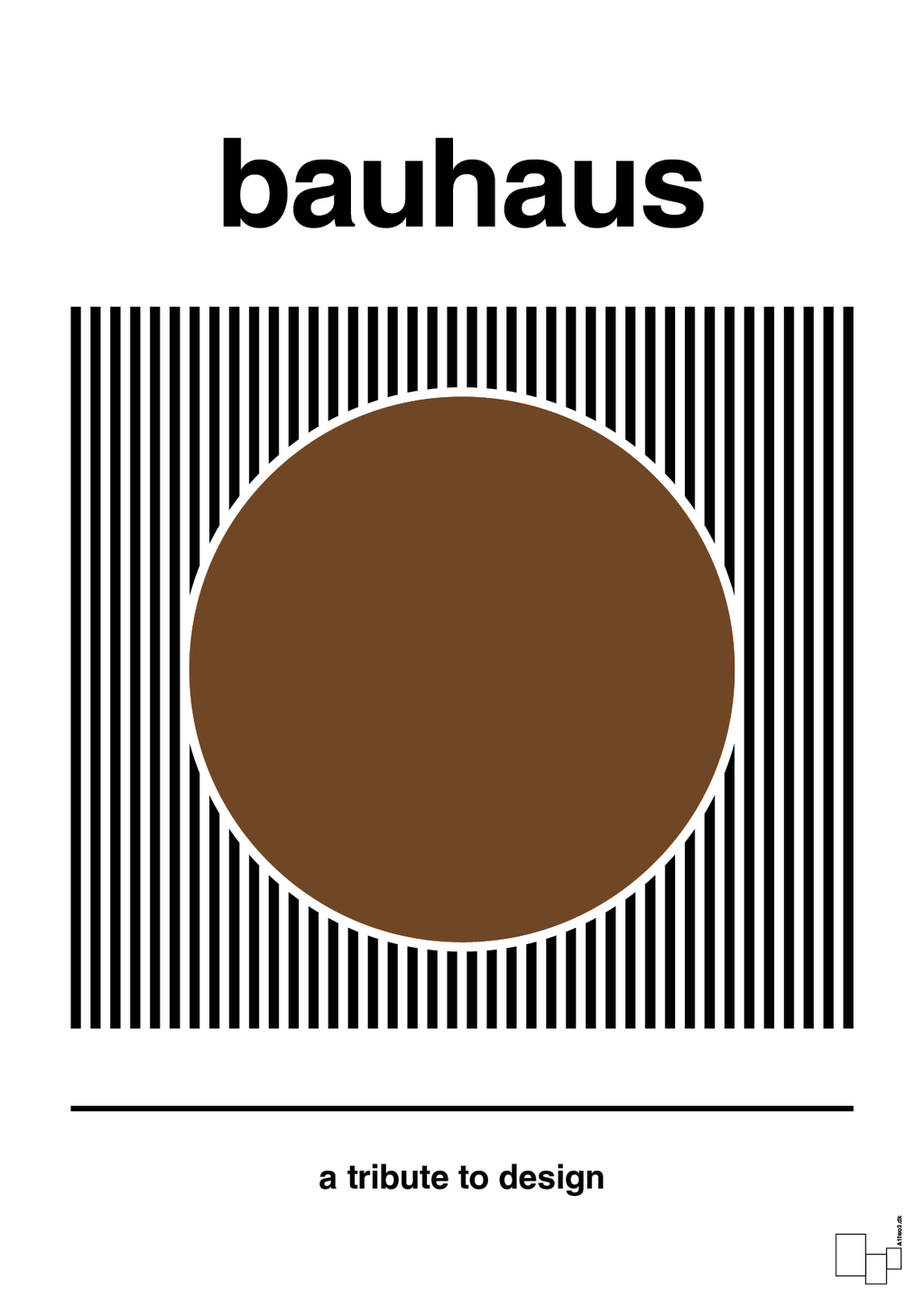 plakat: bauhaus #6 - dark brown-bauhaus-A1two3