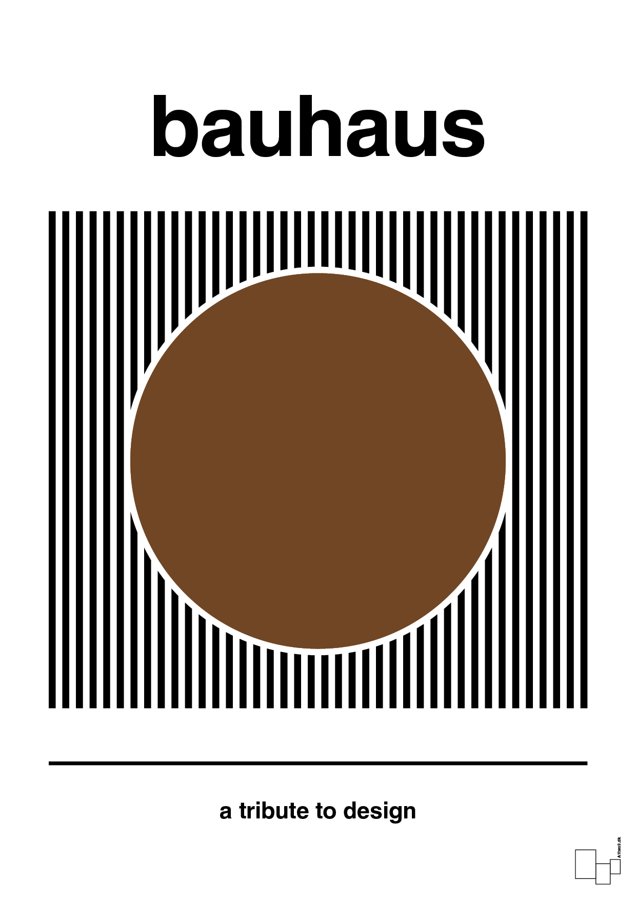 plakat: bauhaus #6 - dark brown-bauhaus-A1two3