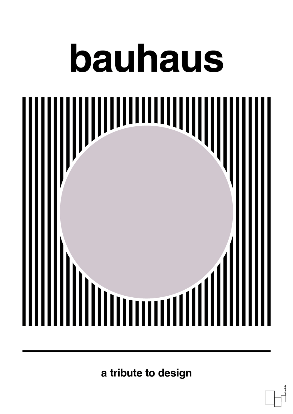 plakat: bauhaus #6 - dusty lilac-bauhaus-A1two3