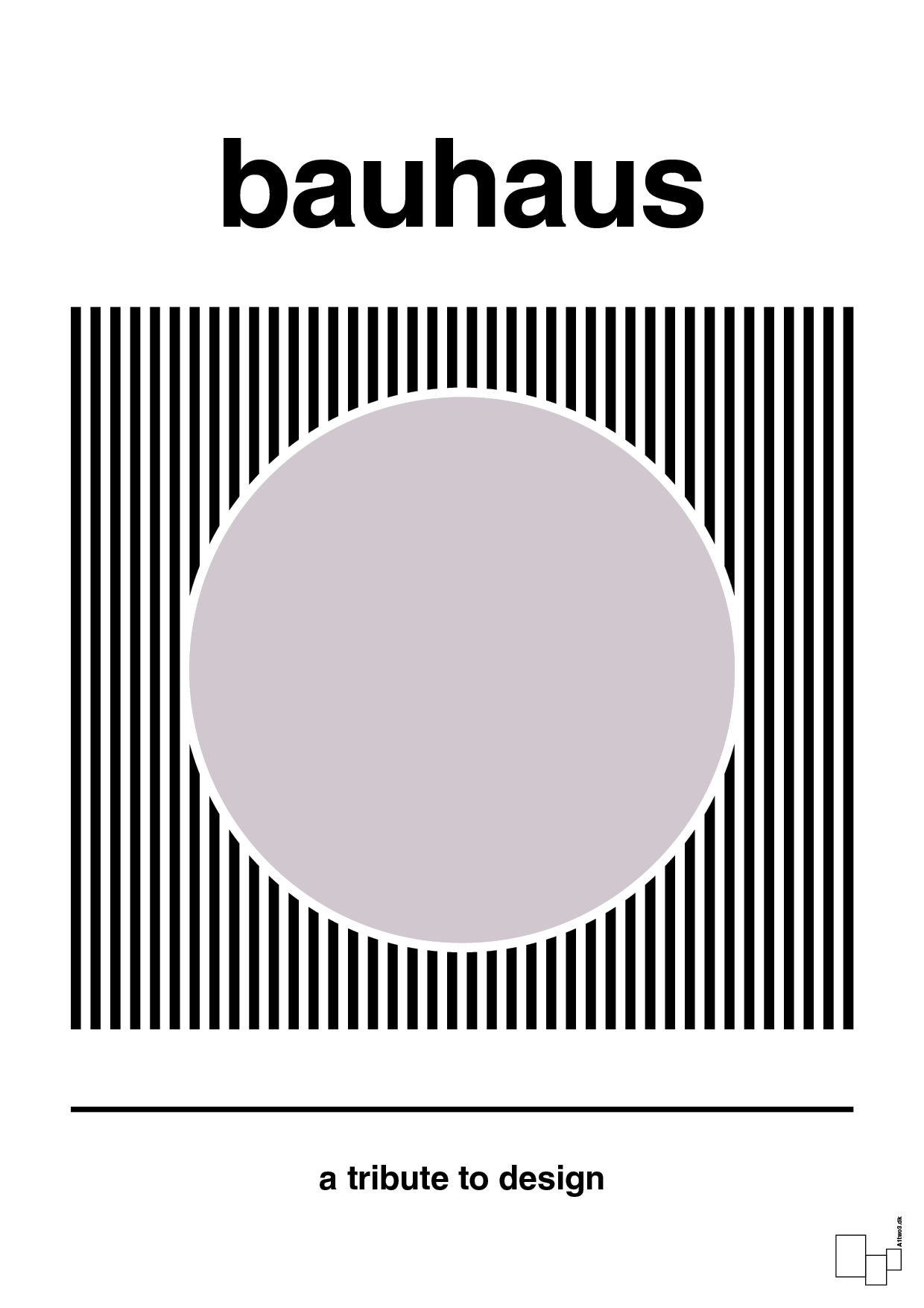 plakat: bauhaus #6 - dusty lilac-bauhaus-A1two3