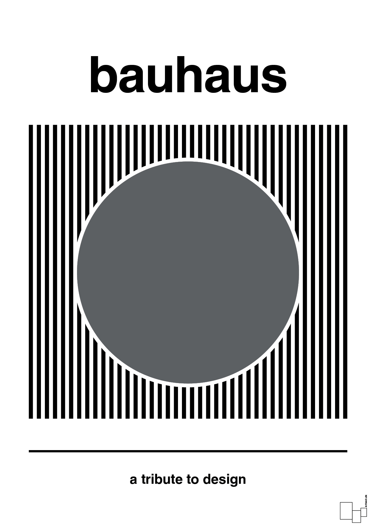 plakat: bauhaus #6 - graphic charcoal-bauhaus-A1two3